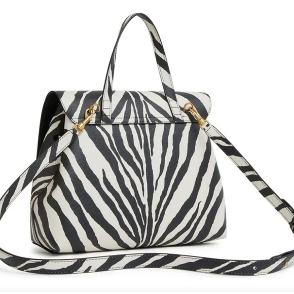 New-Mansur Gavriel Zebra-Print Leather Tote Bag - Picture 7 of 14